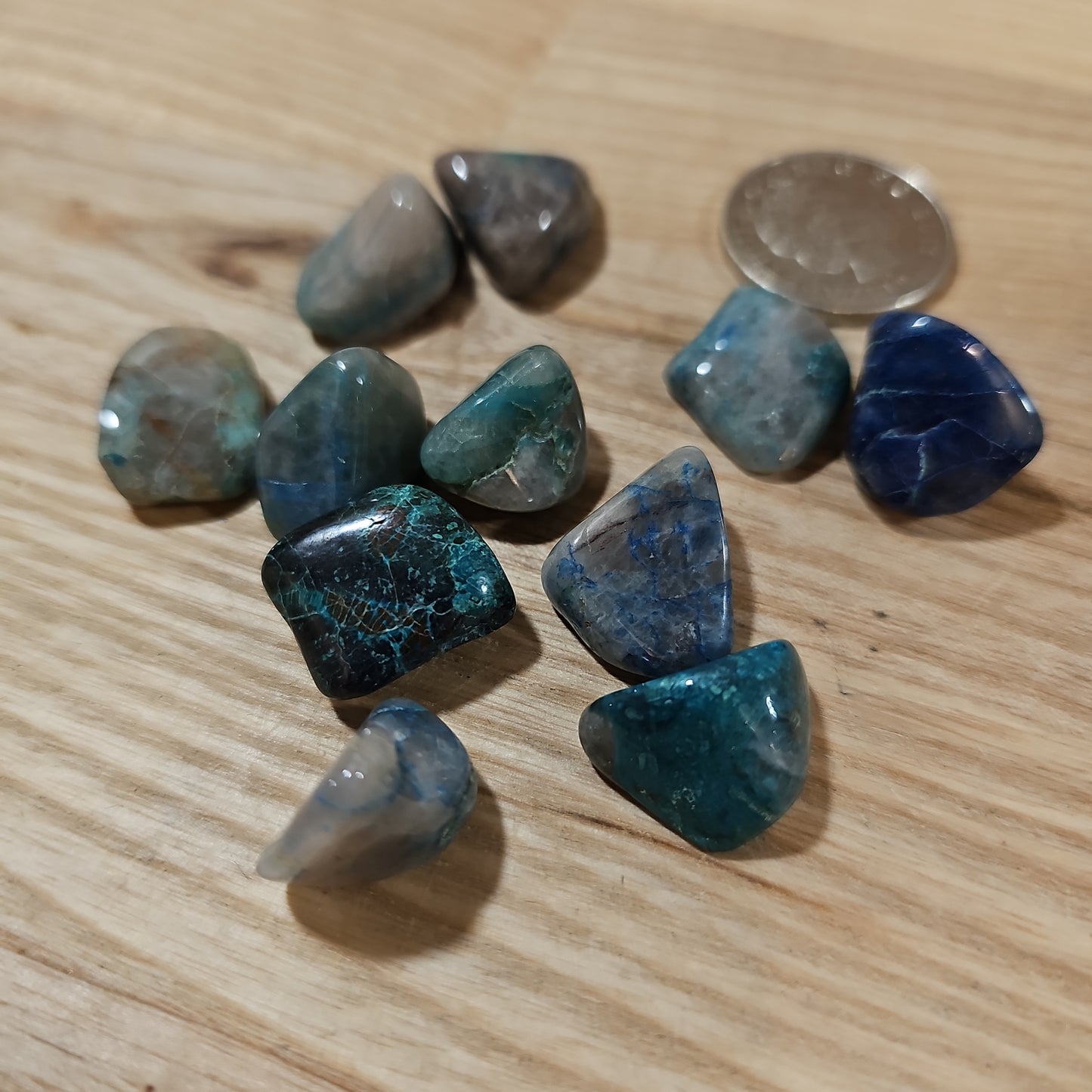 Chrysocolla & Shattuckite Tumblestone