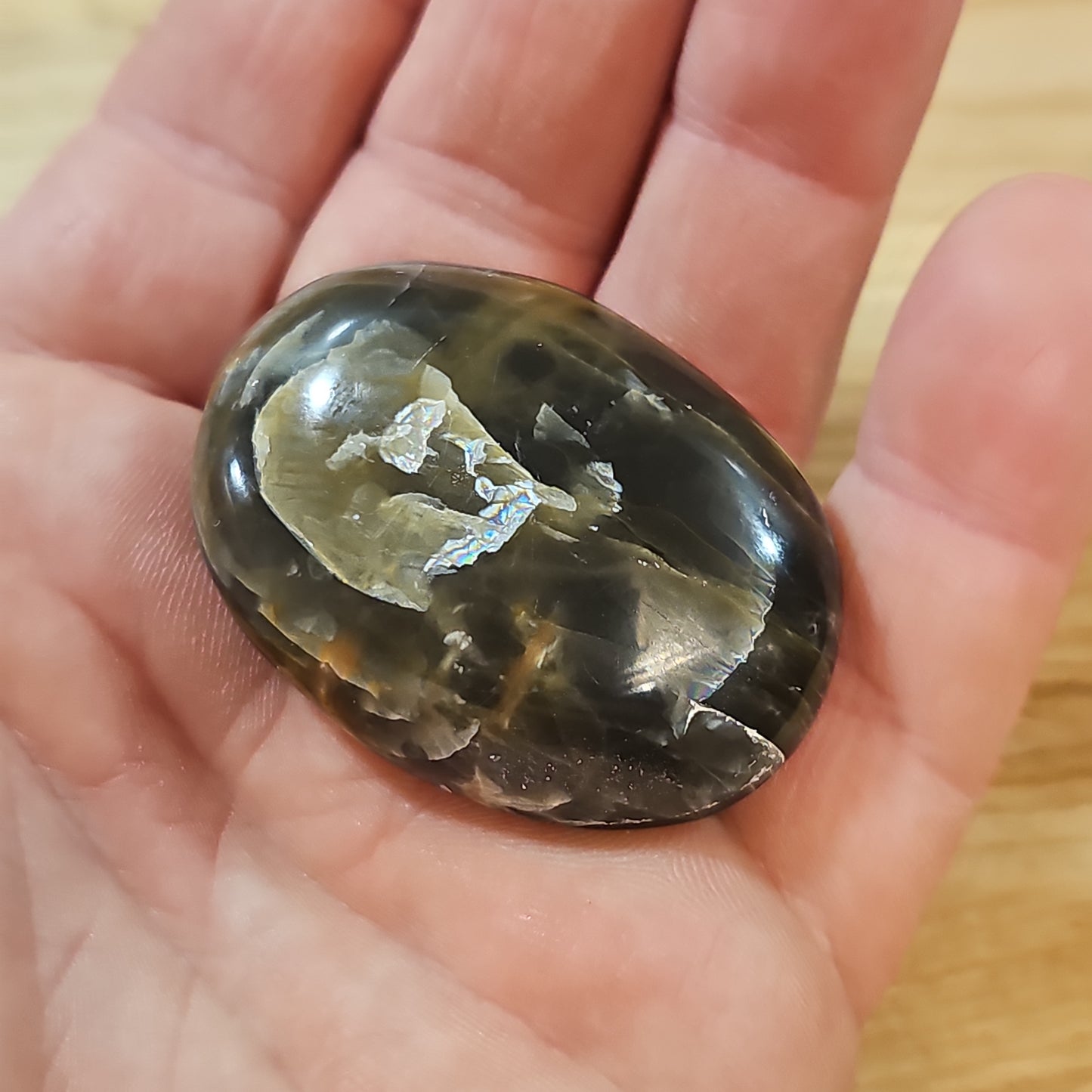 Black Moonstone Pebble Palmstones