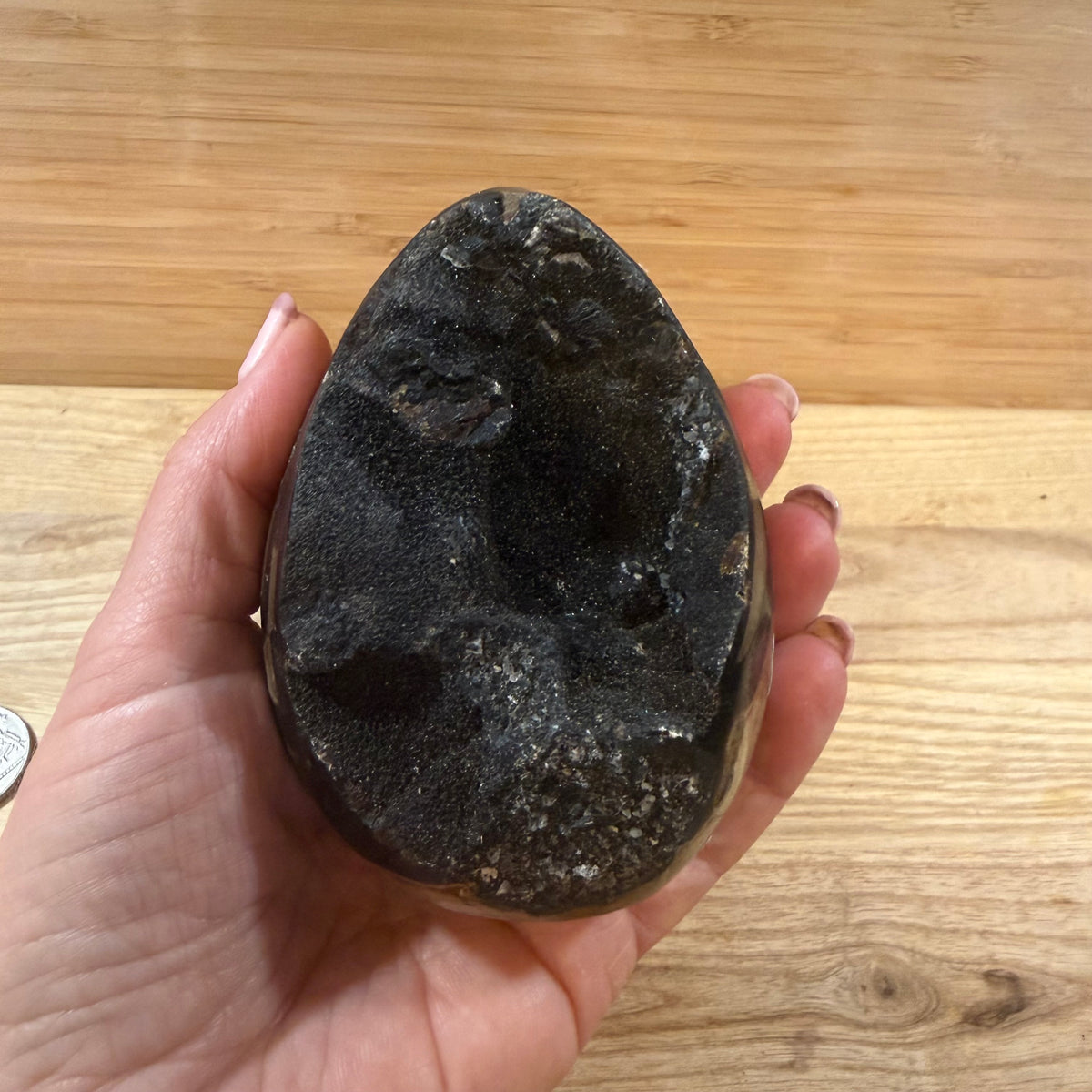 Septarian Raw & Polished Egg Display Piece