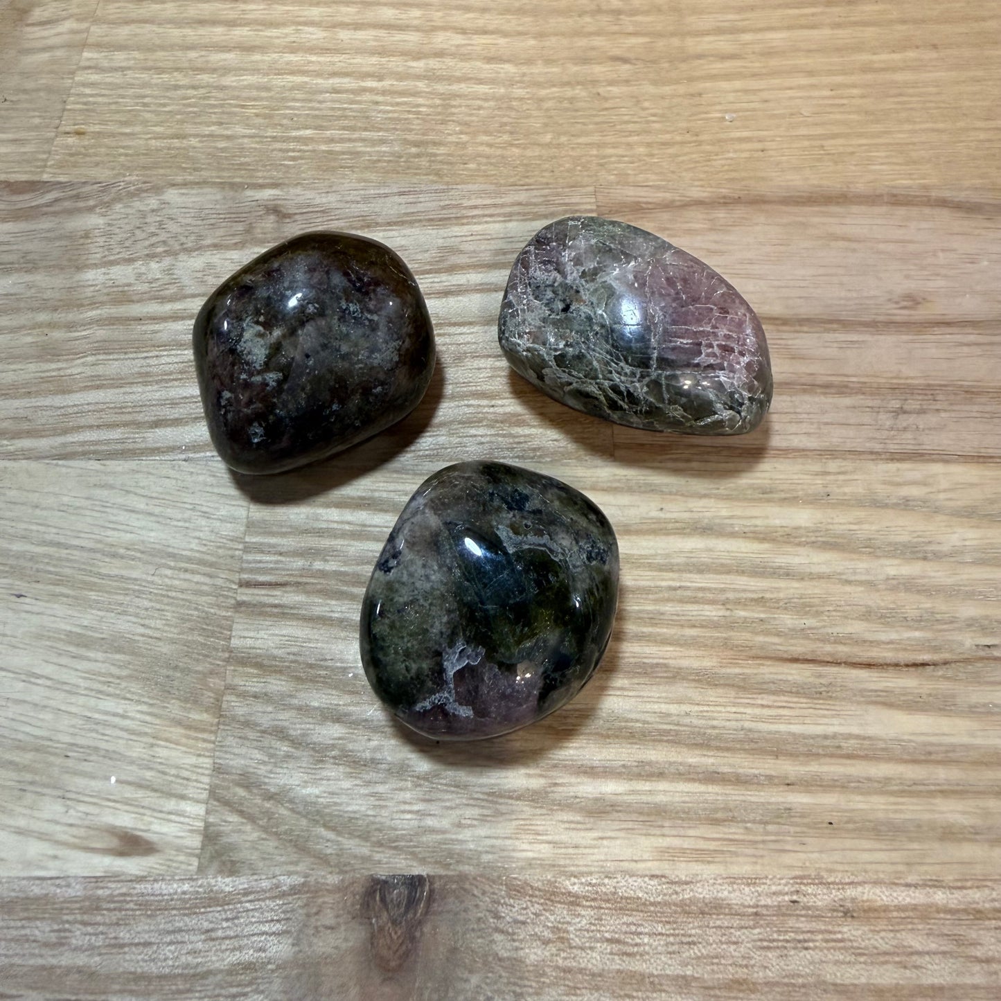 Green and Watermelon Tourmaline Tumblestone