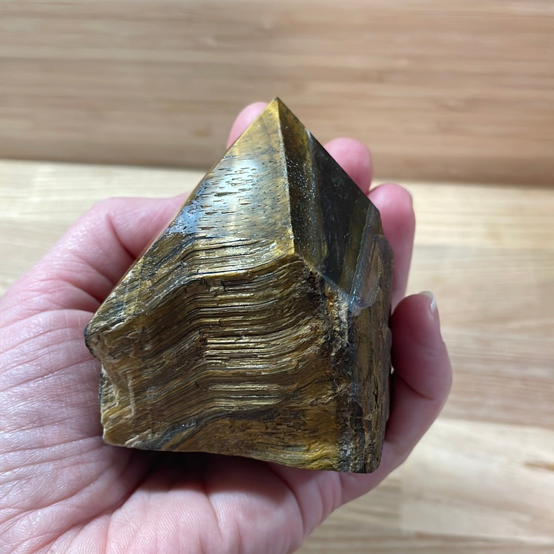 Tigers Eye Gold Raw and Polished Point