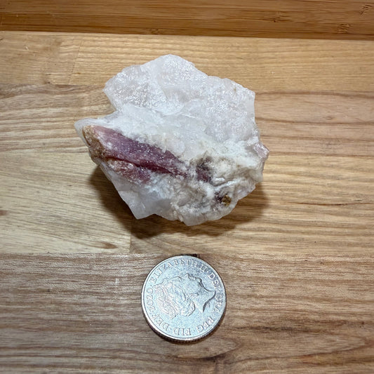 Pink Tourmaline in Quartz Matrix