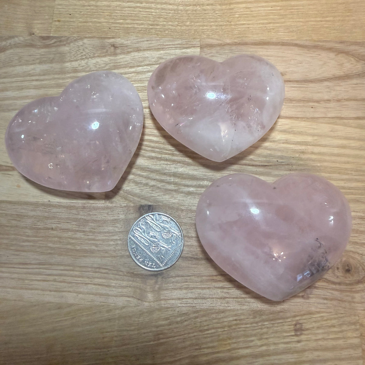 Madagascan Rose Quartz Hearts