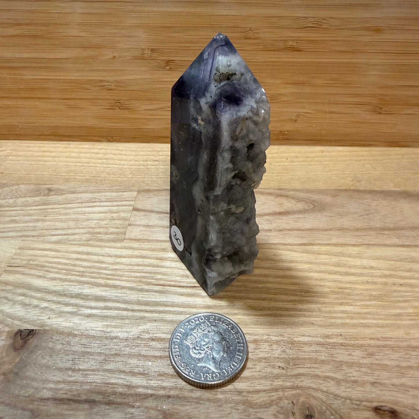 Raw & Polished Rainbow Fluorite Point