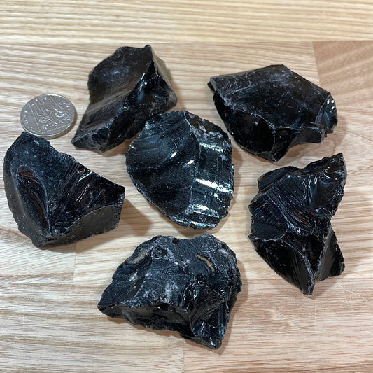 Black Obsidian Raw pieces