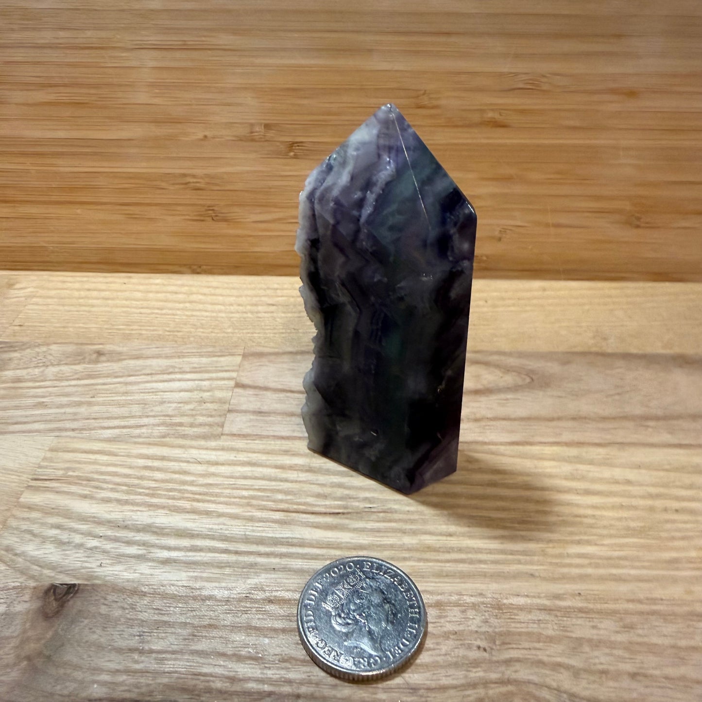 Raw & Polished Rainbow Fluorite Point