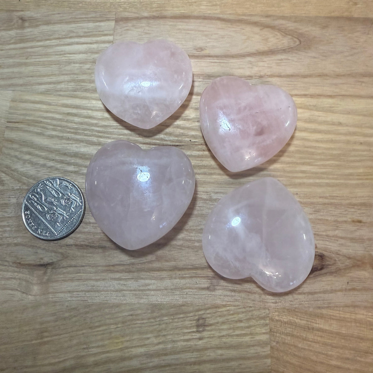 Madagascan Rose Quartz Hearts