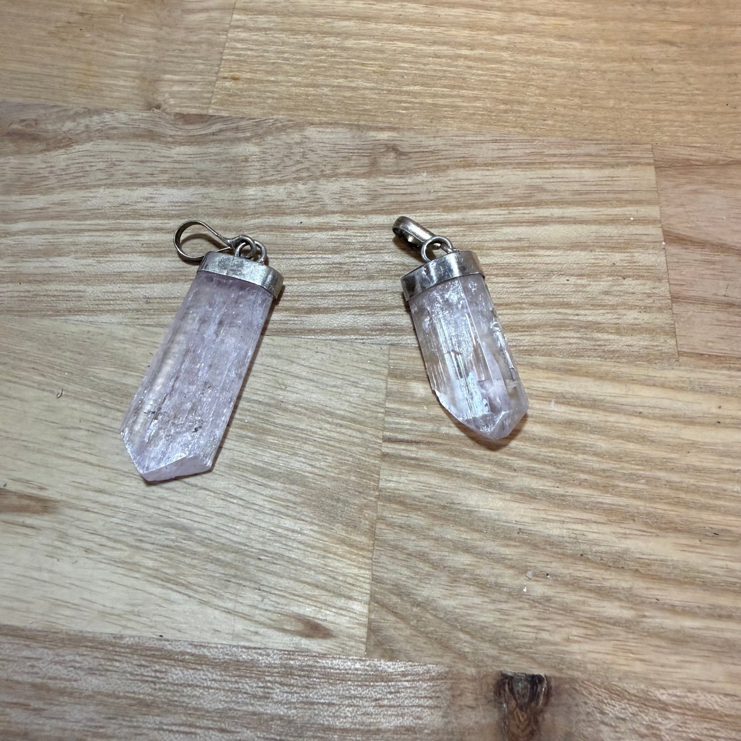 Kunzite Raw Pendant