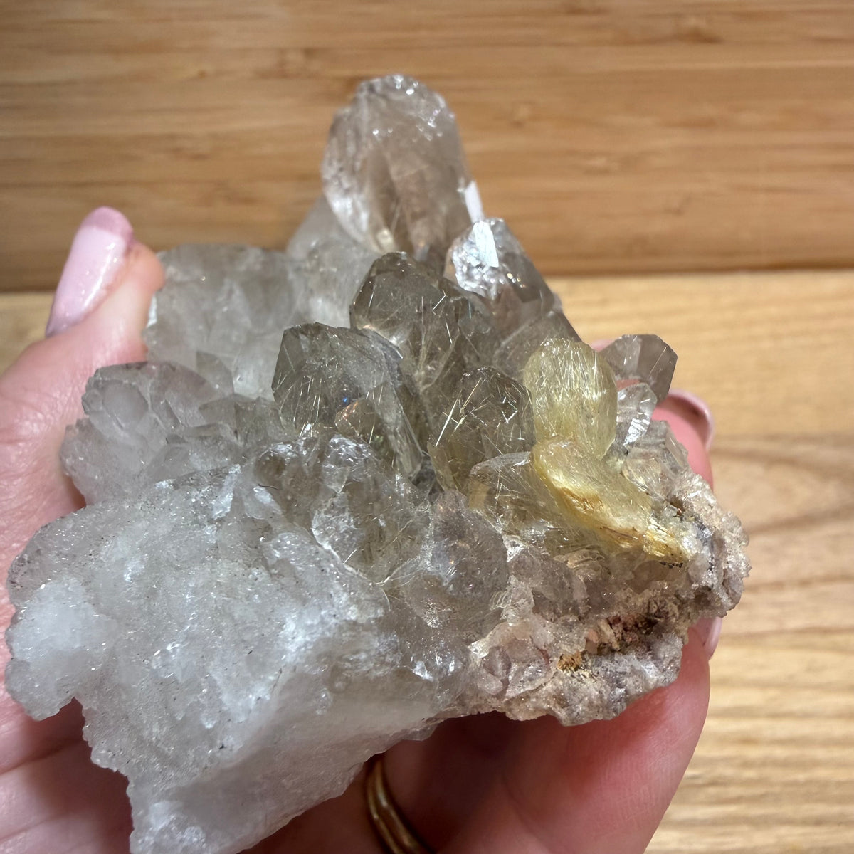Rutilated Quartz Cluster