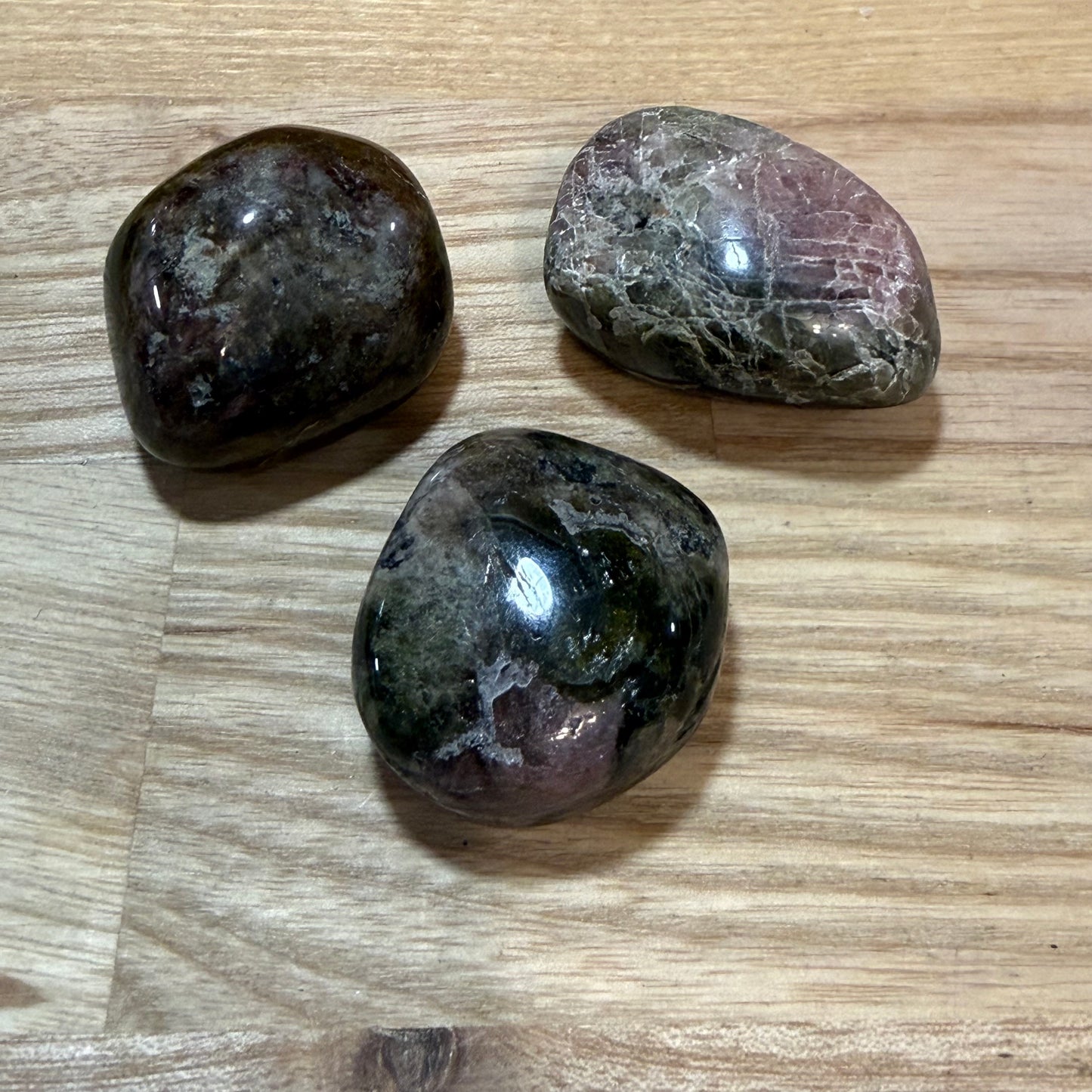 Green and Watermelon Tourmaline Tumblestone