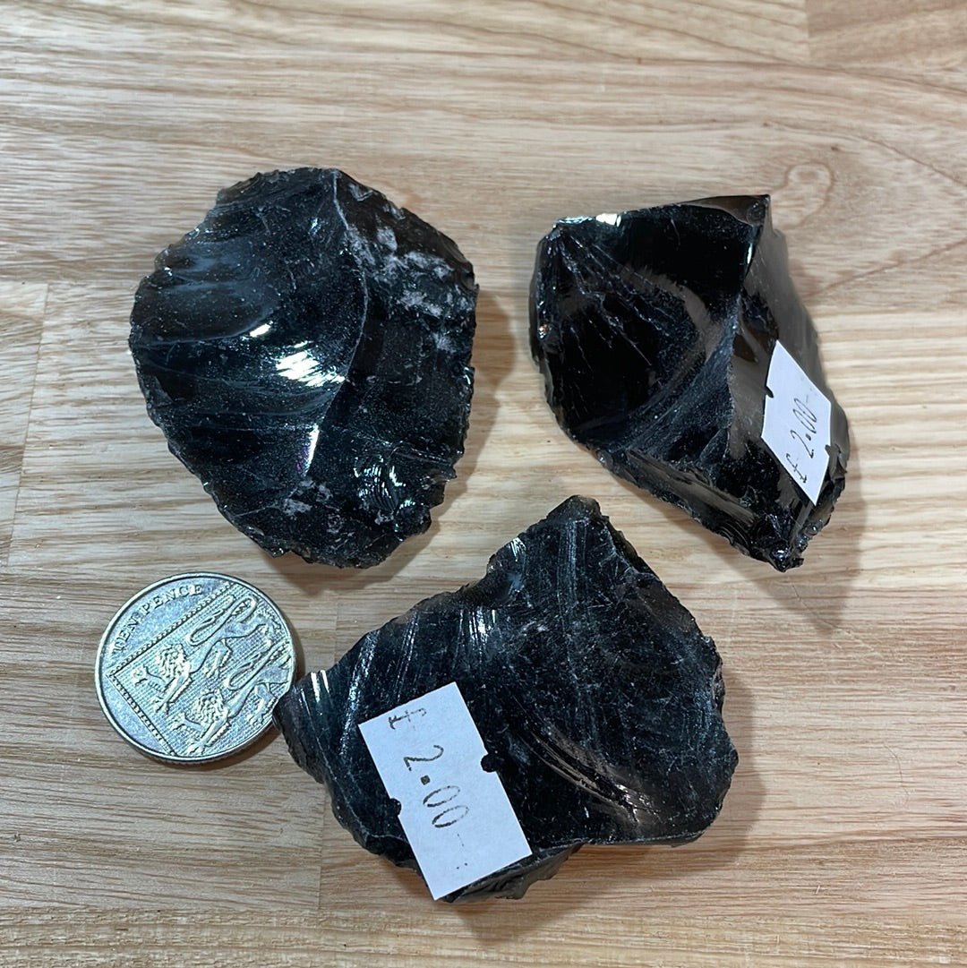 Black Obsidian Raw pieces