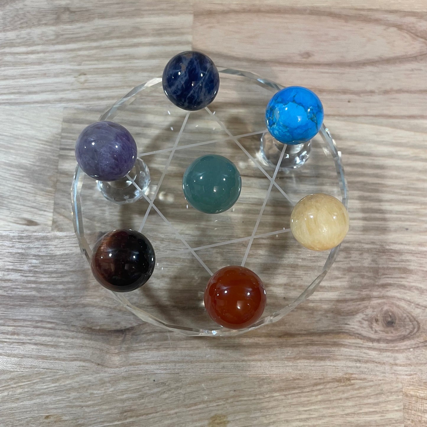 Chakra Crystal Grid & Pendulum Set
