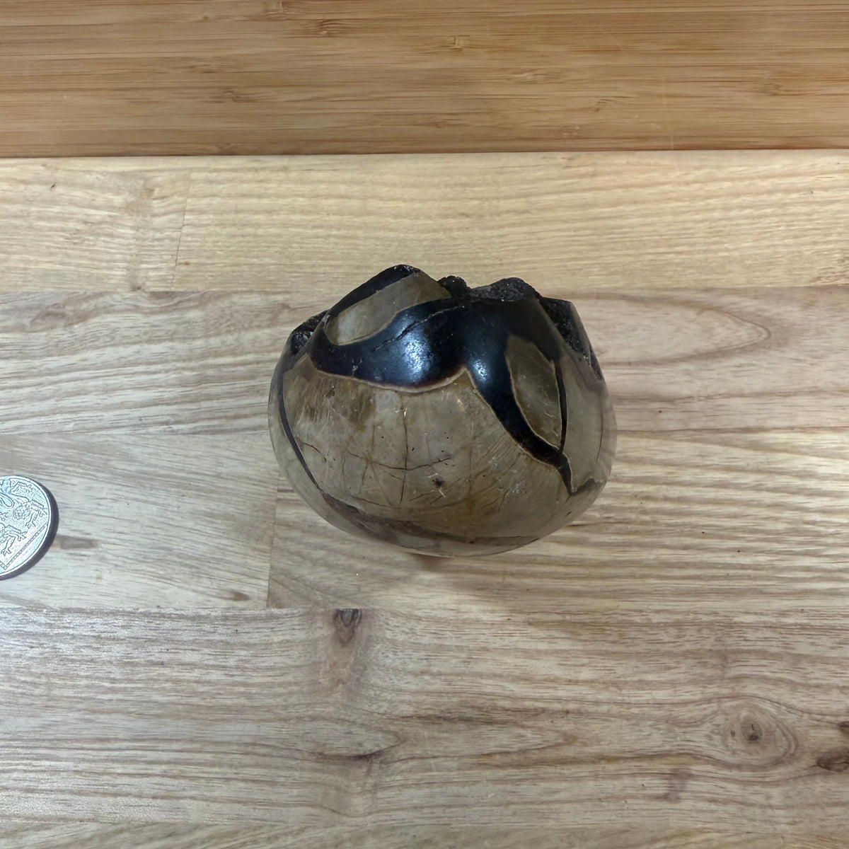 Septarian Raw & Polished Egg Display Piece