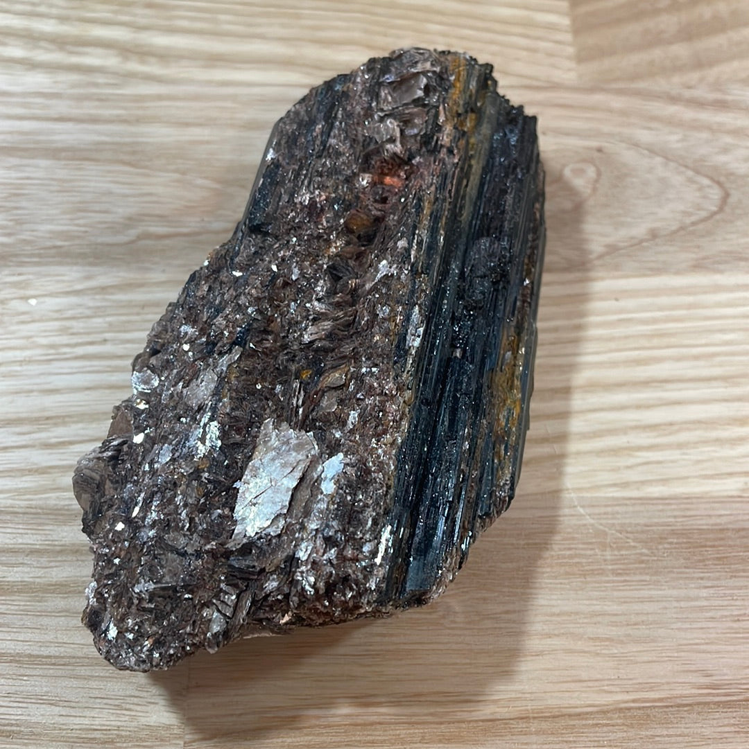 Black Tourmaline specimens with Mica