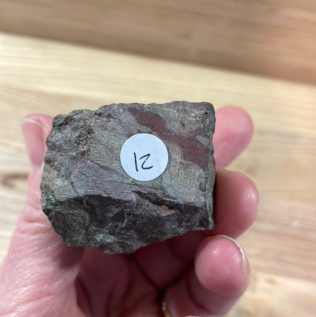 Dragons Blood Raw with cut and polished point