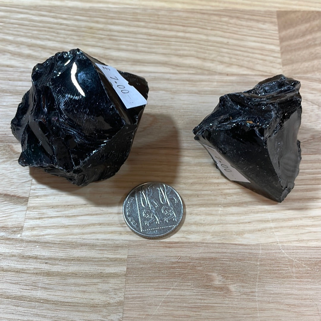 Black Obsidian Raw pieces