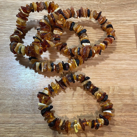 Mixed Amber Chip Bracelet