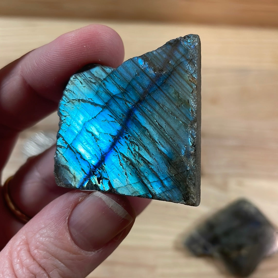 Labradorite - Raw with polished front
