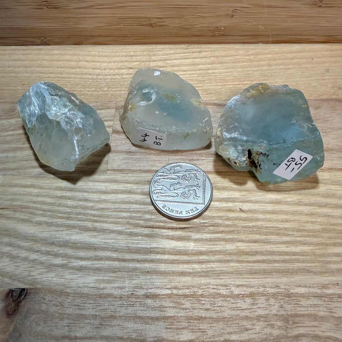 Blue Topaz raw pieces A grade