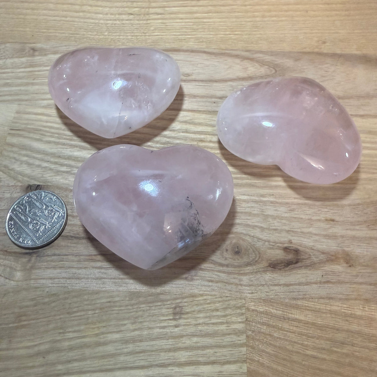 Madagascan Rose Quartz Hearts