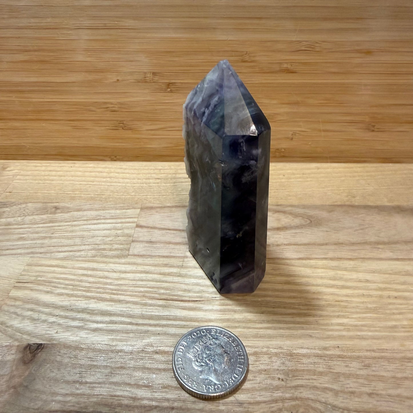 Raw & Polished Rainbow Fluorite Point