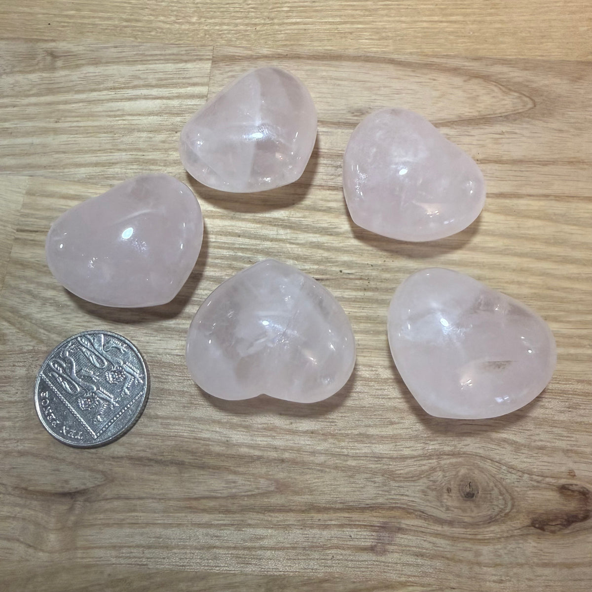 Madagascan Rose Quartz Hearts
