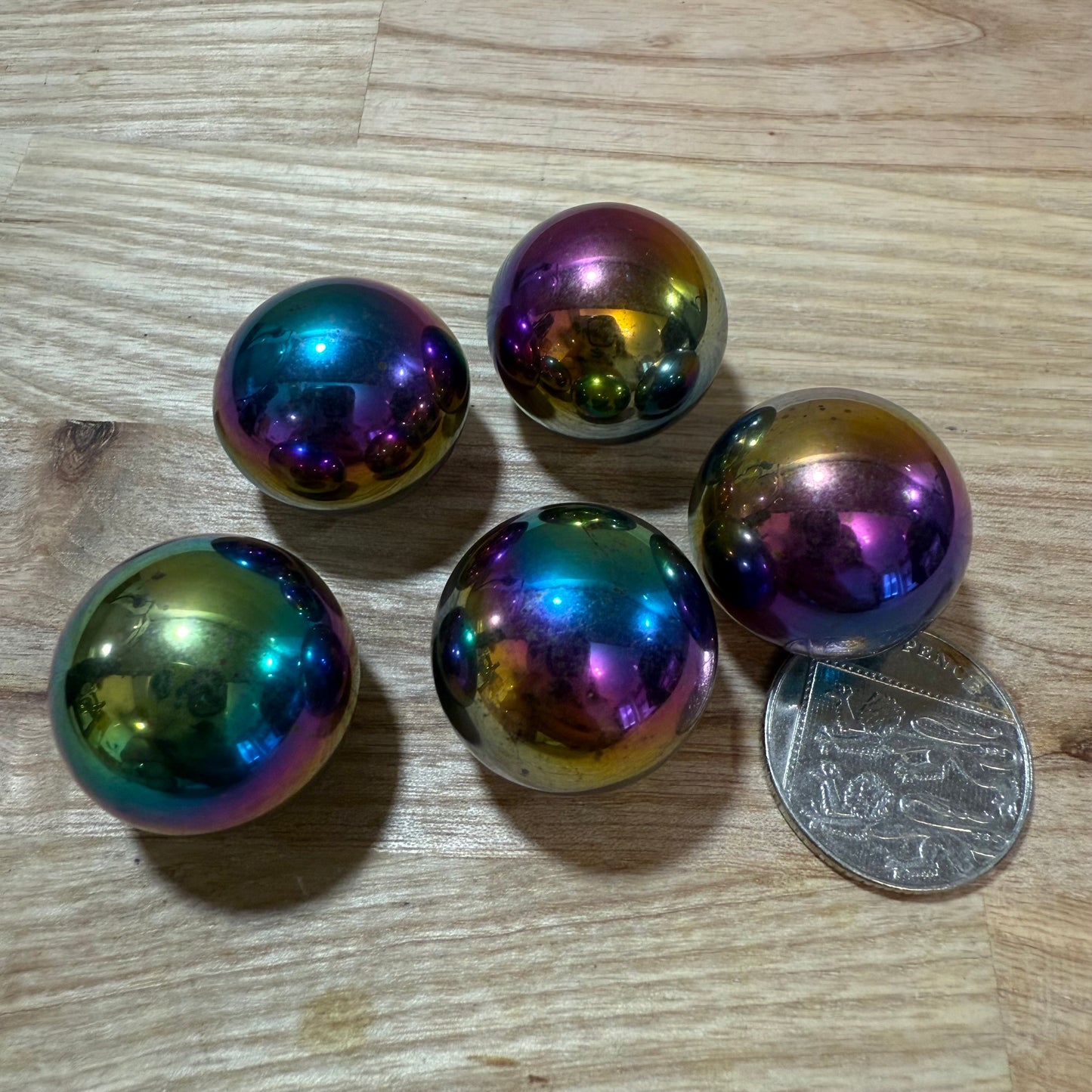 Aura Hematite Spheres