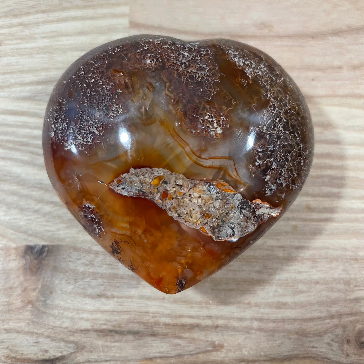 Carnelian Puffy Heart (Large)