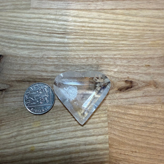 Clear Quartz Cut and Polished Heart