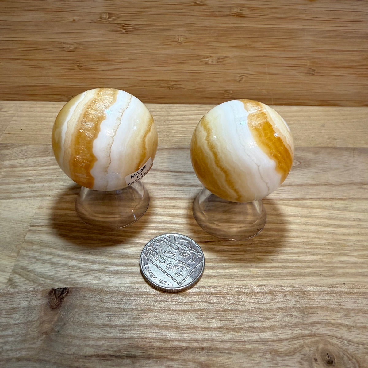 Orange Calcite Spheres