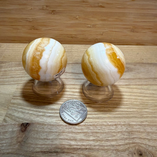 Orange Calcite Spheres