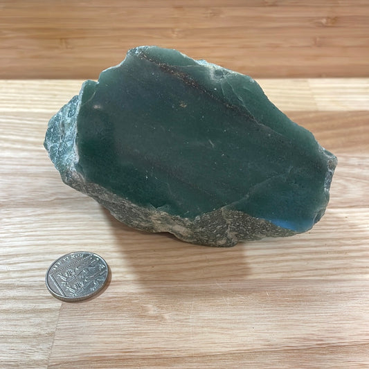 Green Aventurine Raw with Polished side