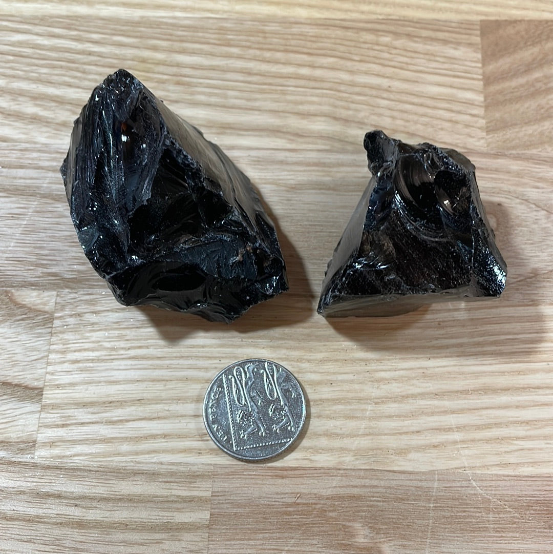 Black Obsidian Raw pieces