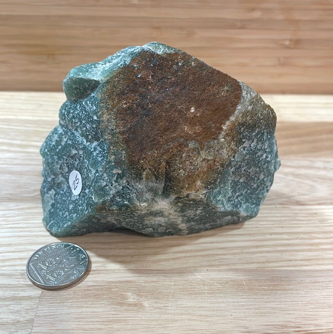 Green Aventurine Raw with Polished side