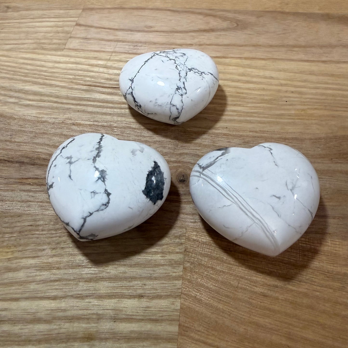 White Howlite Puffy Heart