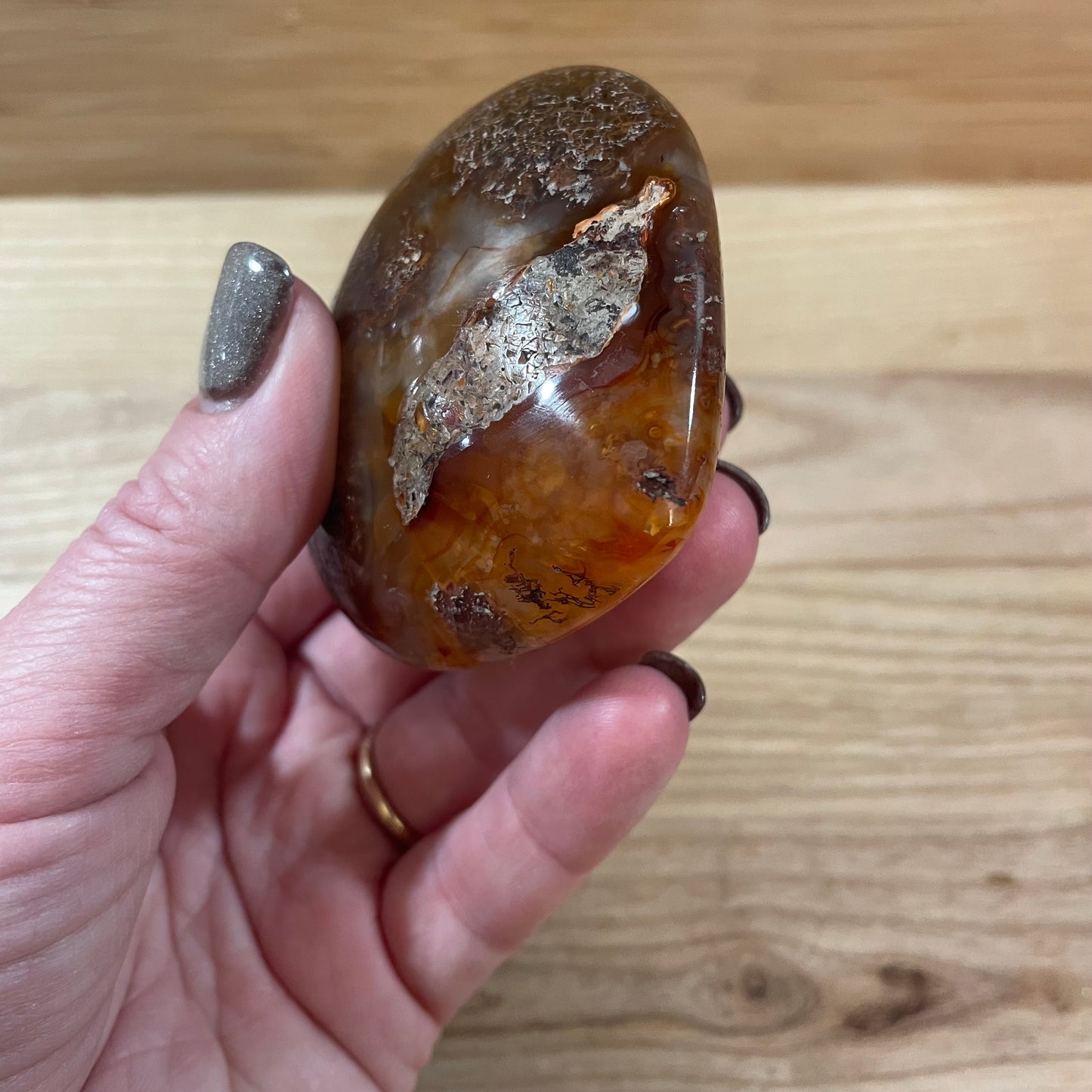 Carnelian Puffy Heart (Large)