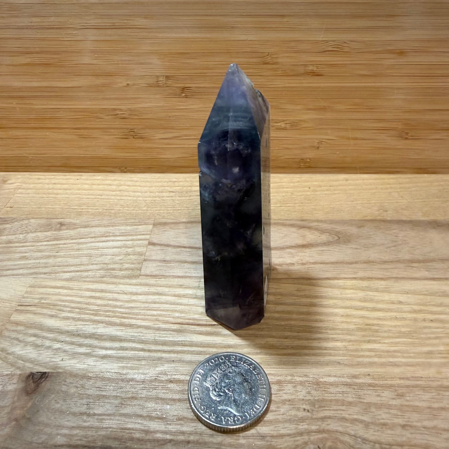 Raw & Polished Rainbow Fluorite Point