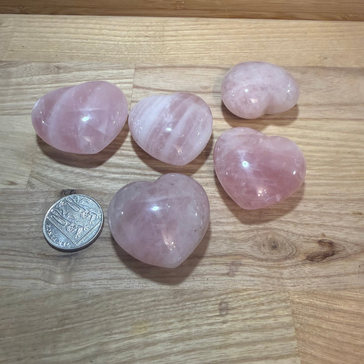 Madagascan Rose Quartz Hearts