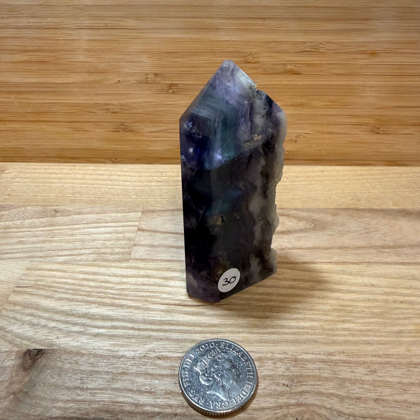 Raw & Polished Rainbow Fluorite Point