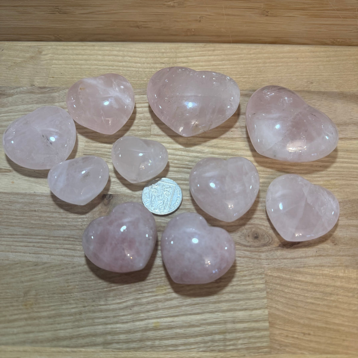 Madagascan Rose Quartz Hearts