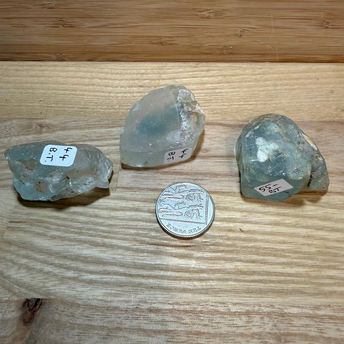 Blue Topaz raw pieces A grade