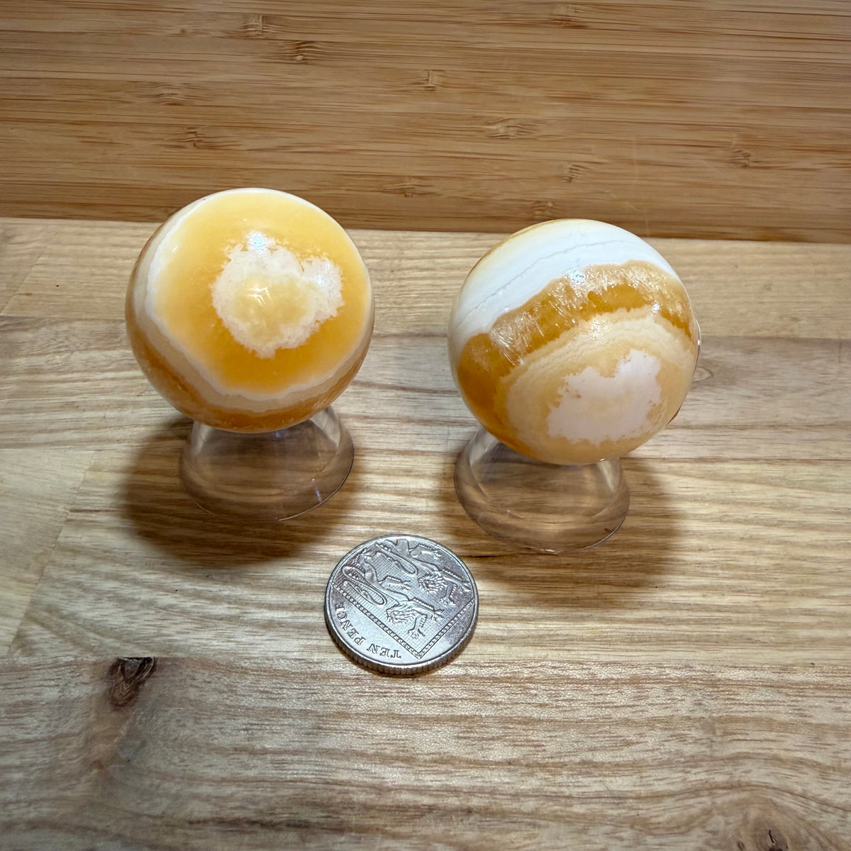 Orange Calcite Spheres