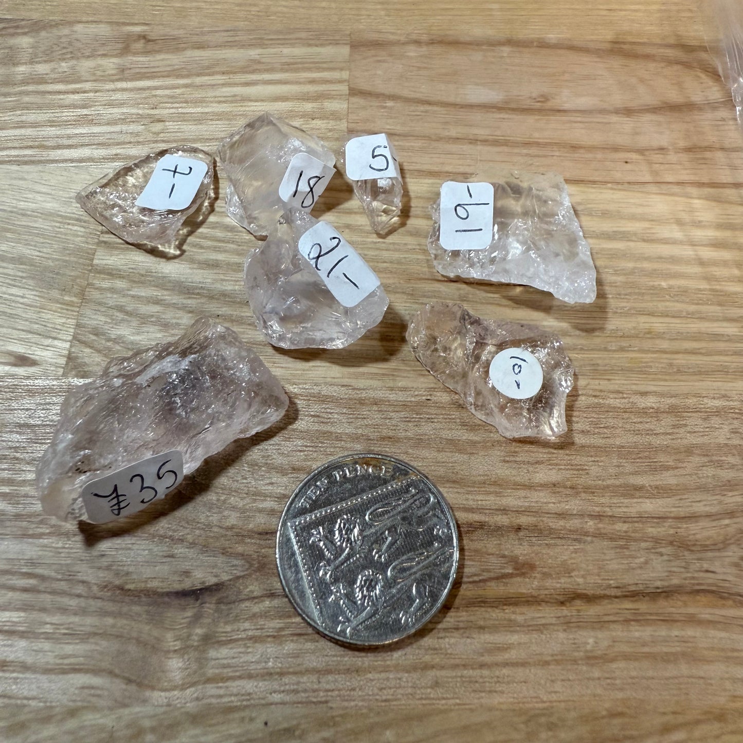 Morganite Raw Gemstones
