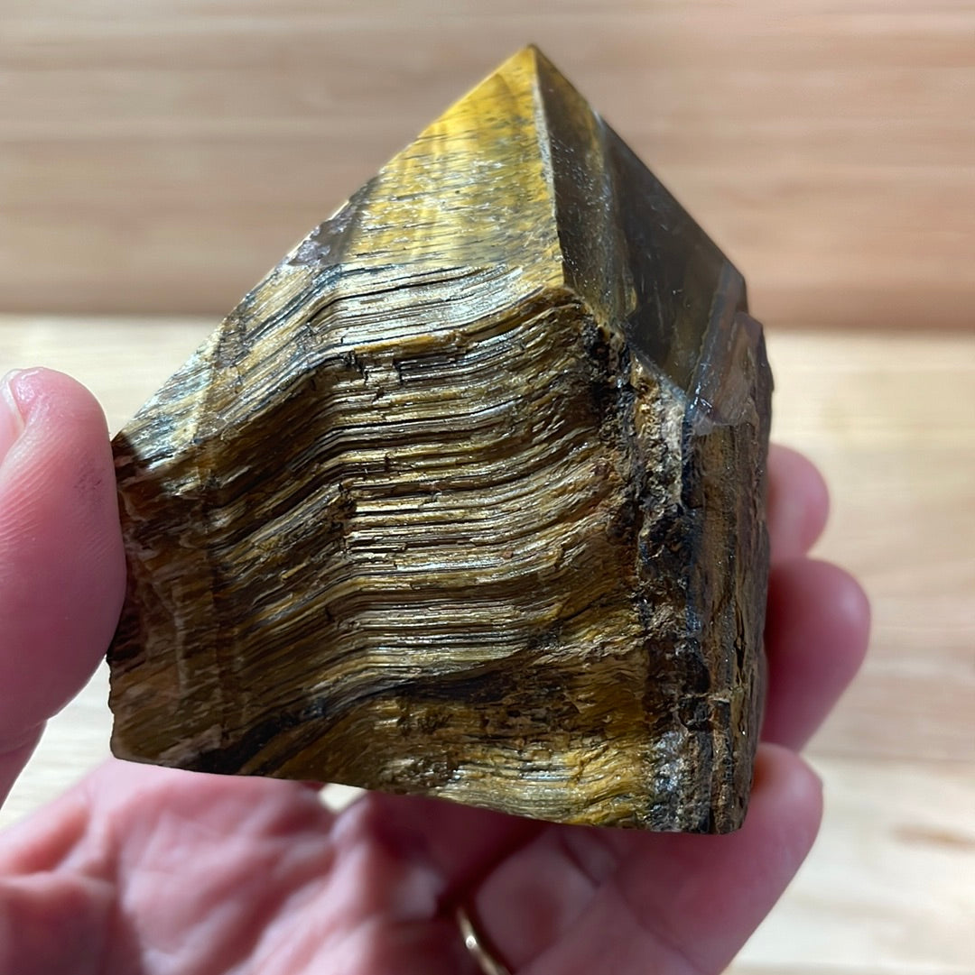 Tigers Eye Gold Raw and Polished Point