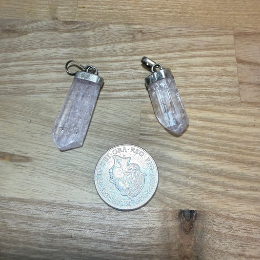 Kunzite Raw Pendant