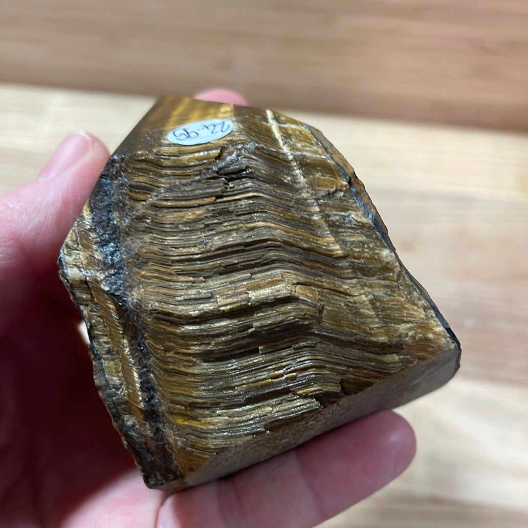Tigers Eye Gold Raw and Polished Point