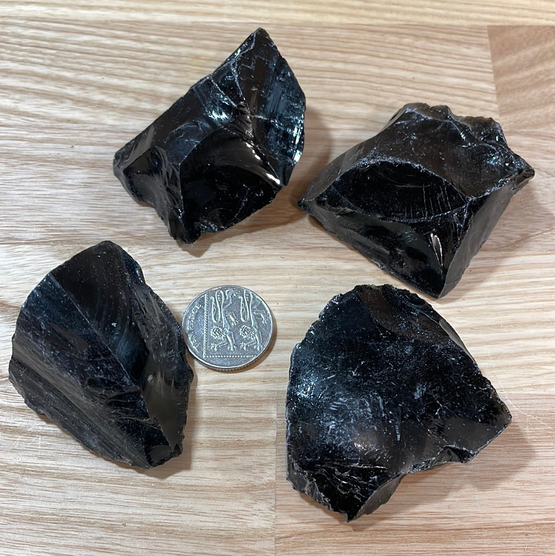 Black Obsidian Raw pieces