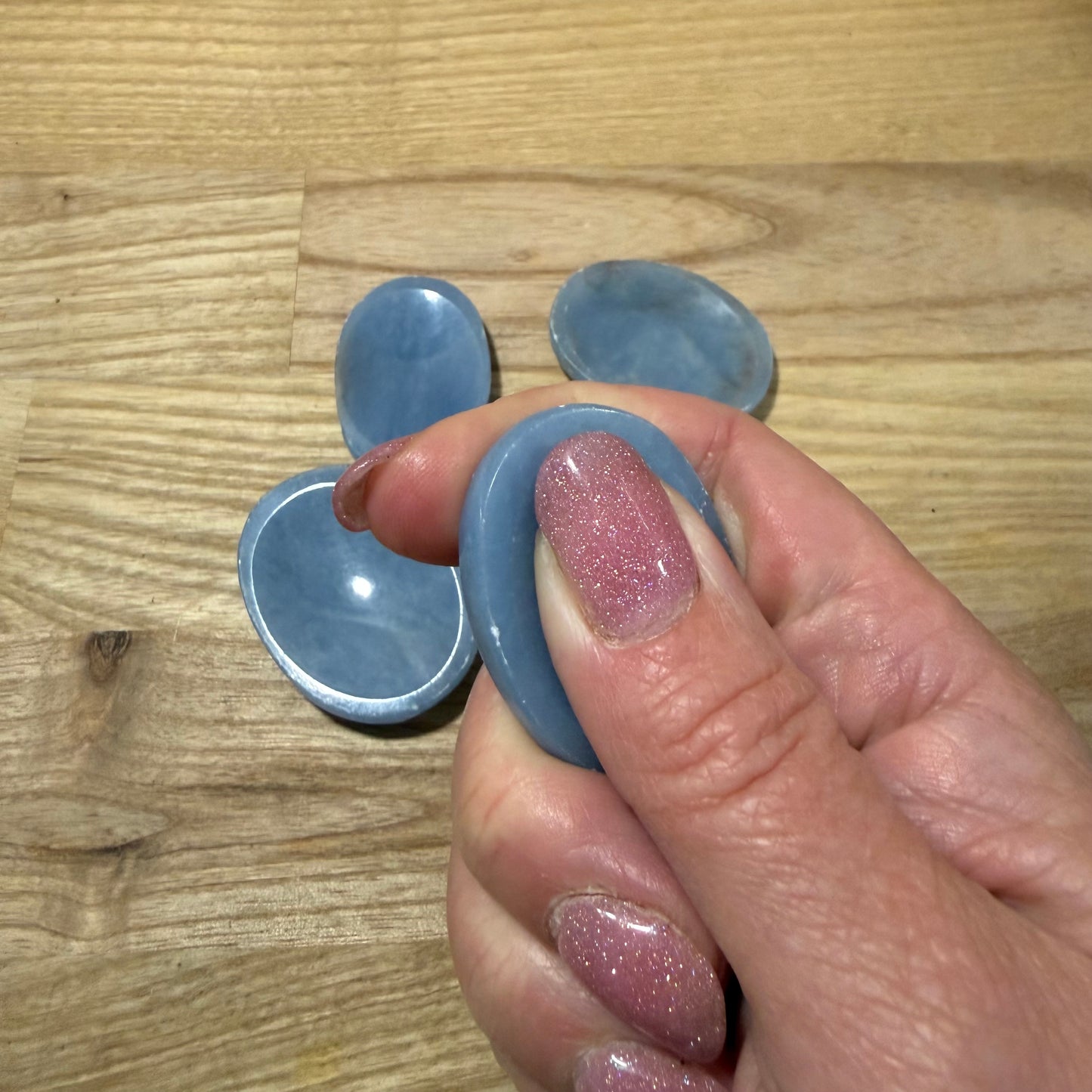 Angelite Thumb Stone