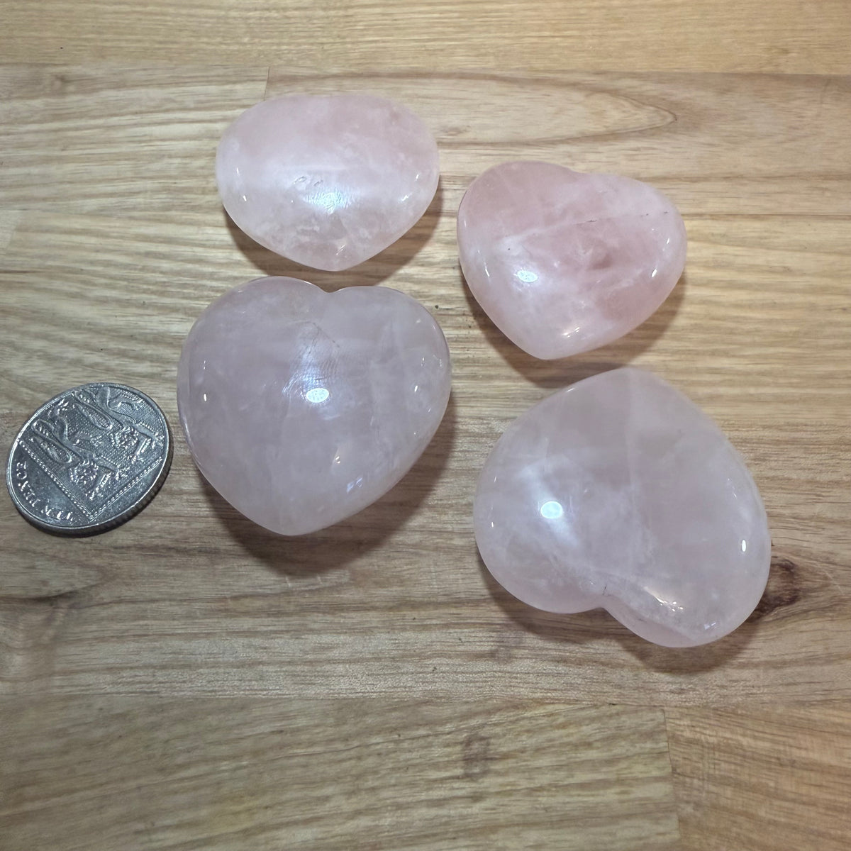 Madagascan Rose Quartz Hearts