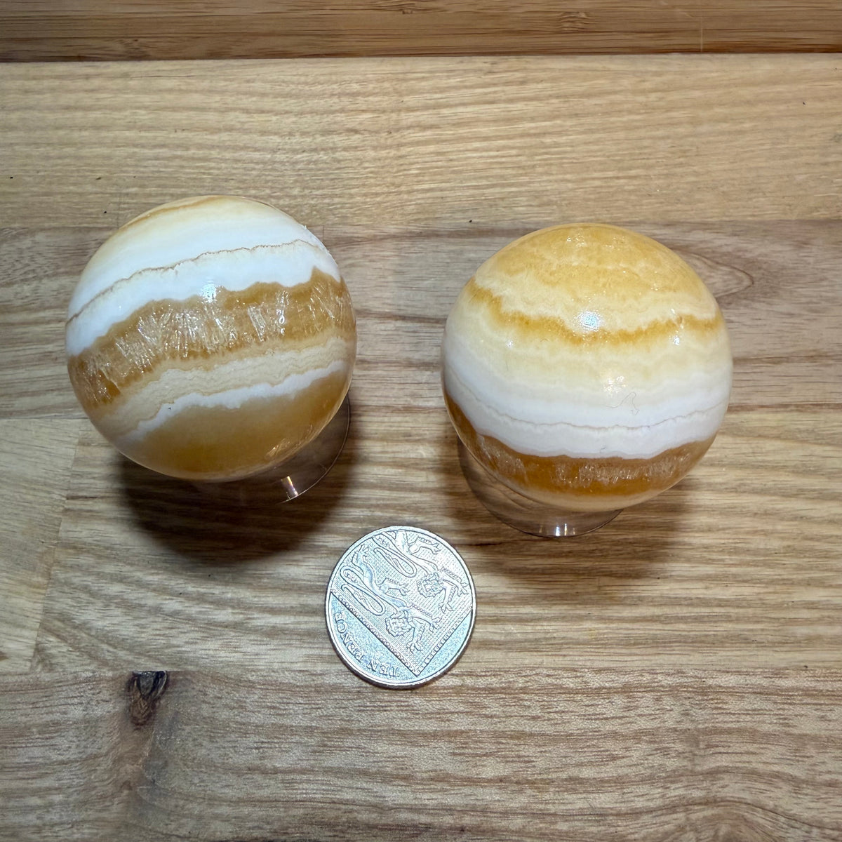 Orange Calcite Spheres